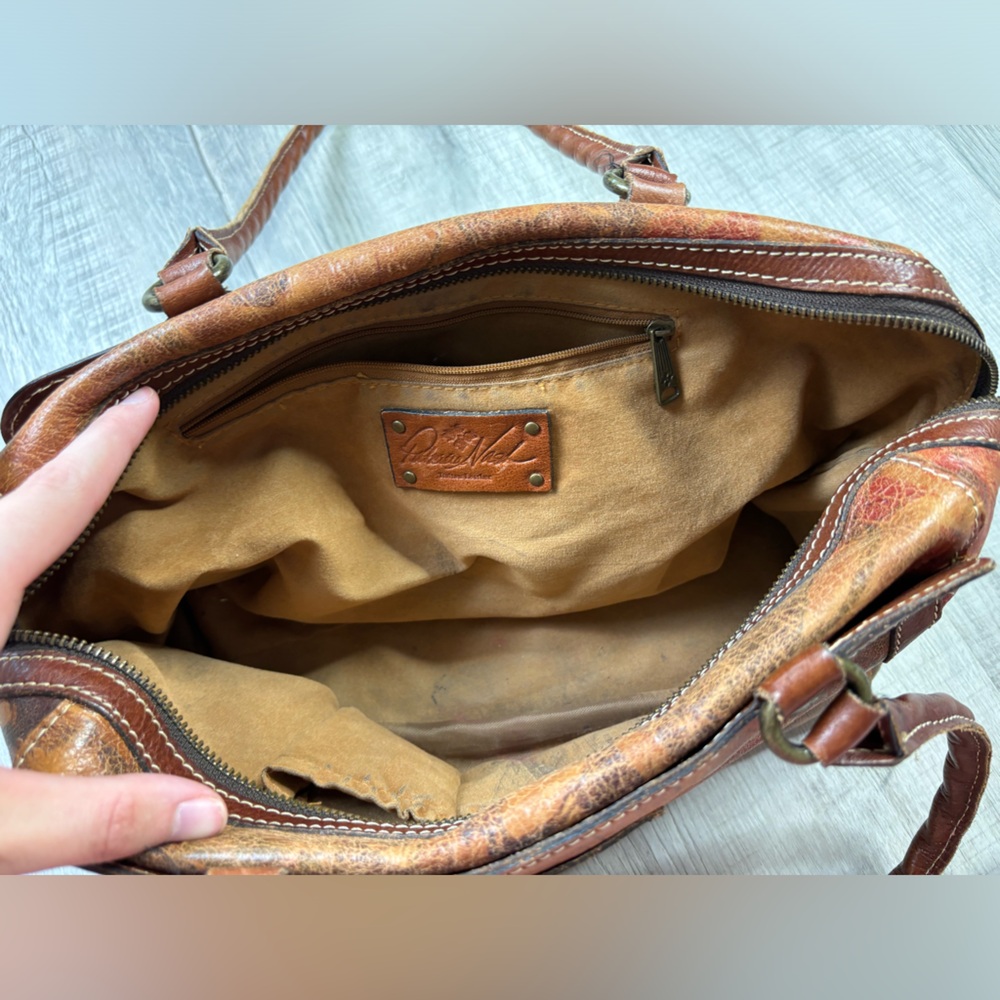 Patricia Nash Purse FABRIANO Fruit Floral Leather Satchel - Picture 3 of 5